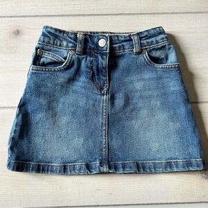 Mini Boden Interior Button Tab Denim Skirt